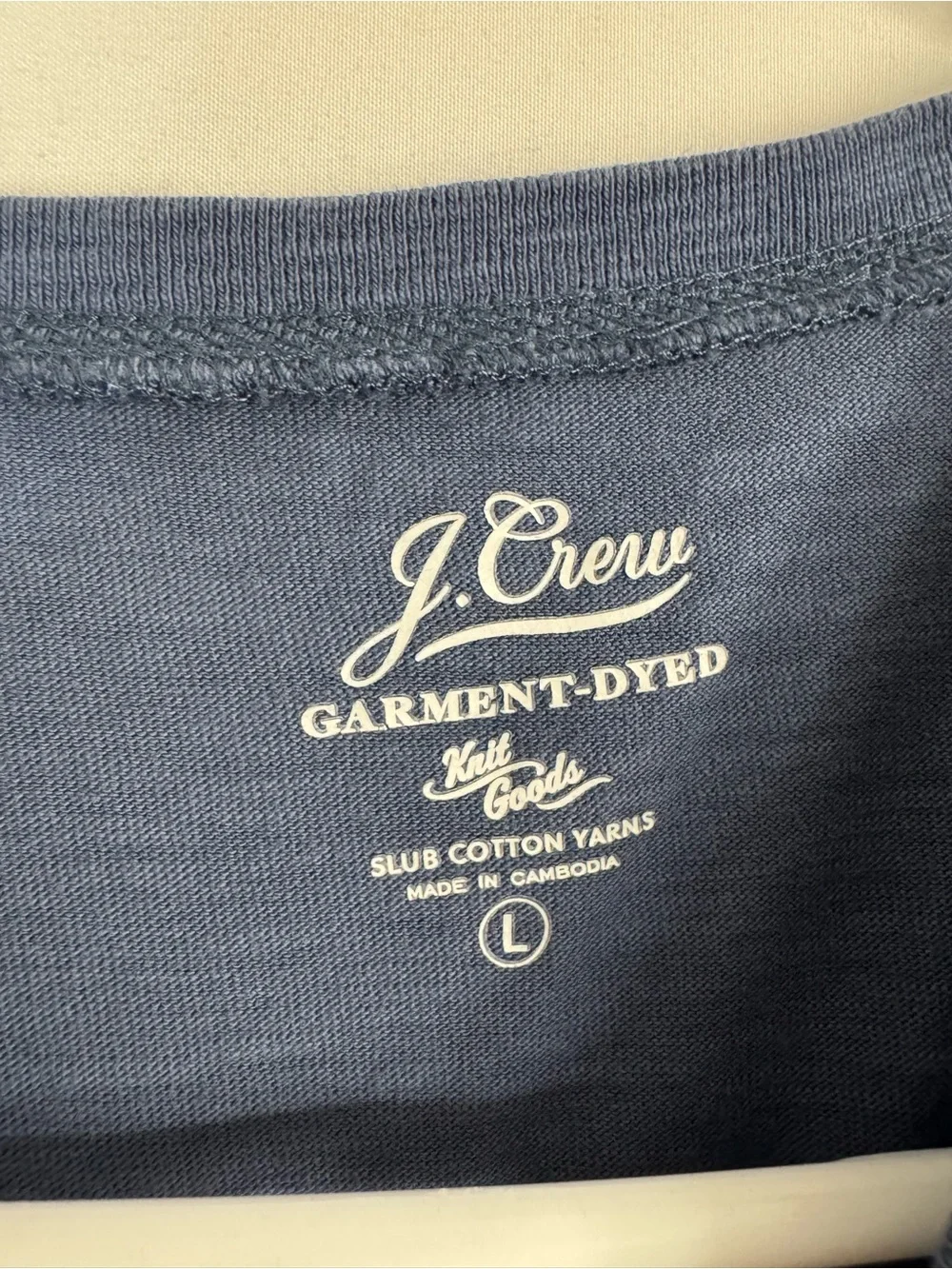 J. Crew Navy Short-Sleeve Henley Tee